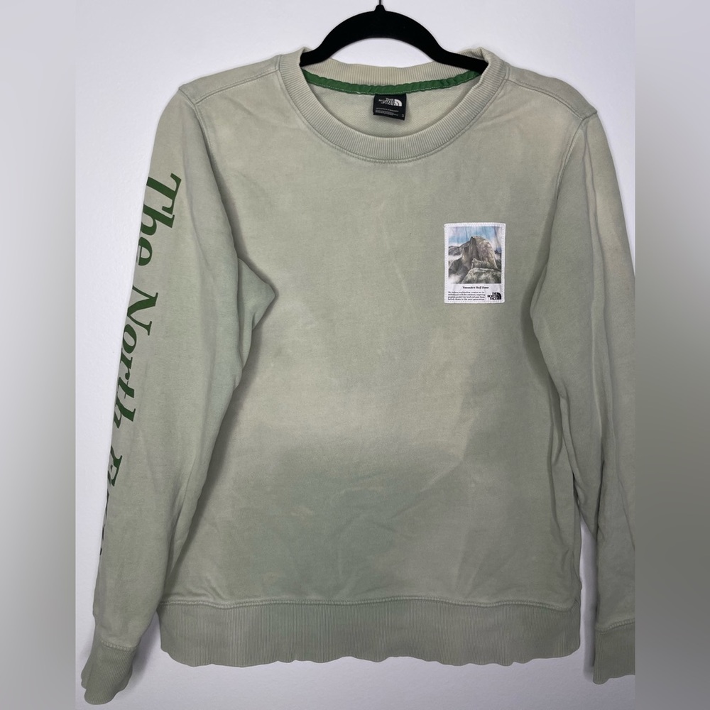 The North Face sage green Yosemite crewneck sweatshirt